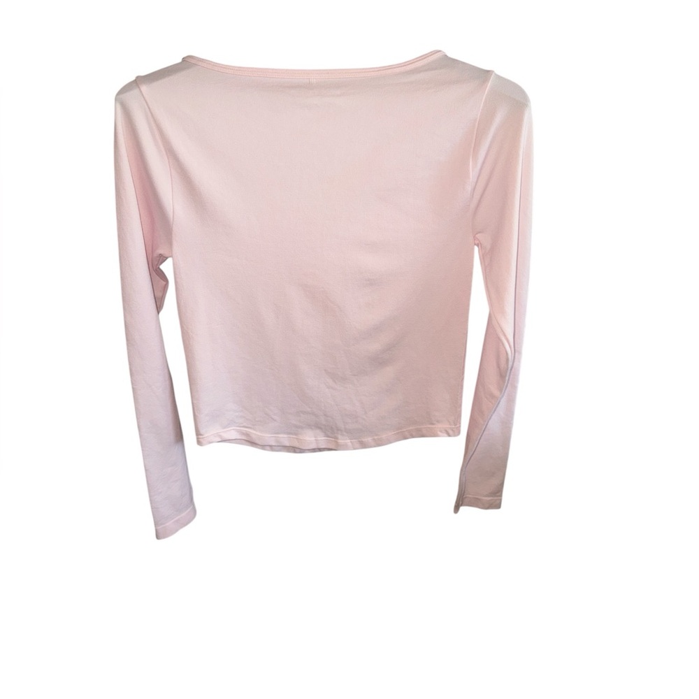 Planet Heart Women's Size Large Long Sleeve Boatneck Top - Light Pink NWT Casual - Picture 2 of 5